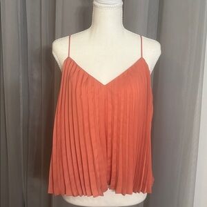 Express Coral Pleated Blouse, size medium, NWT
